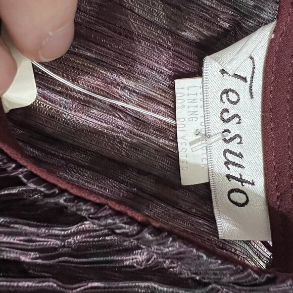 Tessuto Slip Dress Size Large Midi Plum Y2K Removable Slip Dress Vintage NWT - Picture 4 of 8